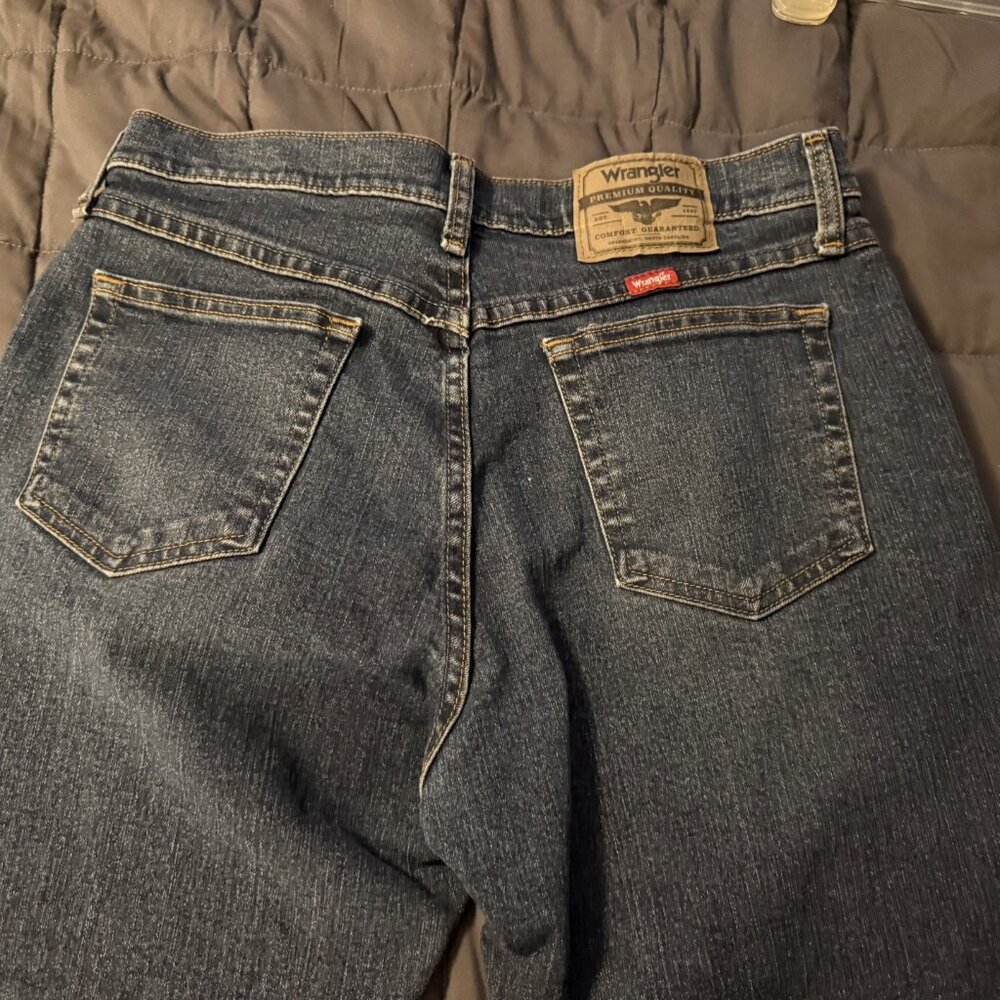 Wrangler Five Star Premium Men's Relaxed Fit Blue Jeans 30x30 Dark Wash Stretch - Picture 6 of 10
